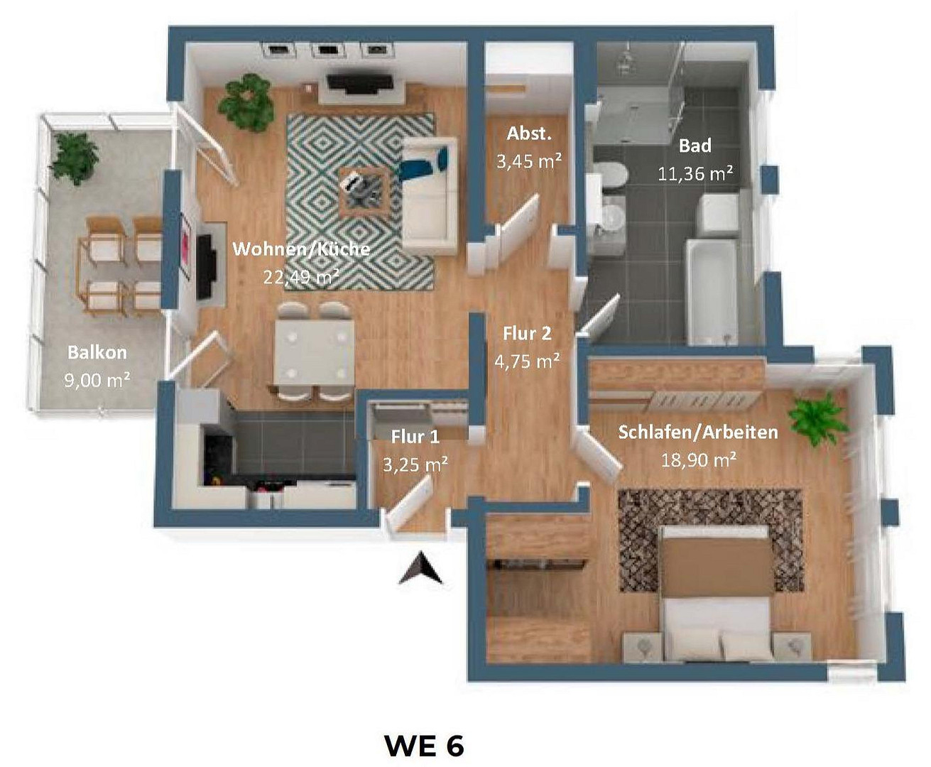 LUXUS in Elbnähe: Exklusive 2-Zi.-Whg. mit Balkon & Fußbodenheizung *Neubaustandard* – 39122 Magdeburg(Salbke) – Vorschaubild 18