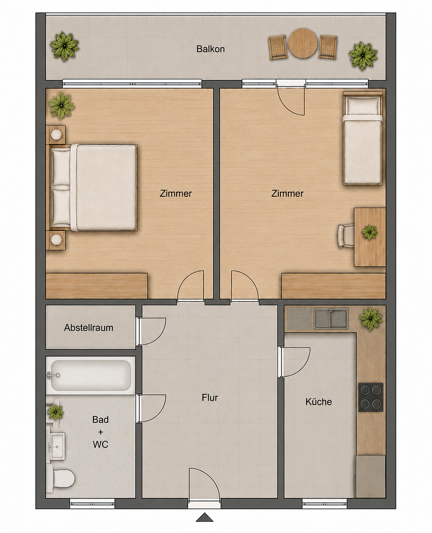 2 Zi Wohnung Heumaden – Bockelststrasse 119A, 70619 Stuttgart Heumaden(Heumaden) – Vorschaubild 9