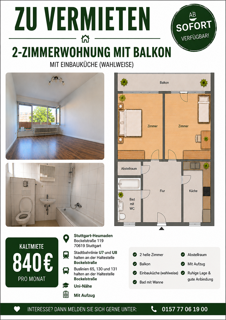 2 Zi Wohnung Heumaden