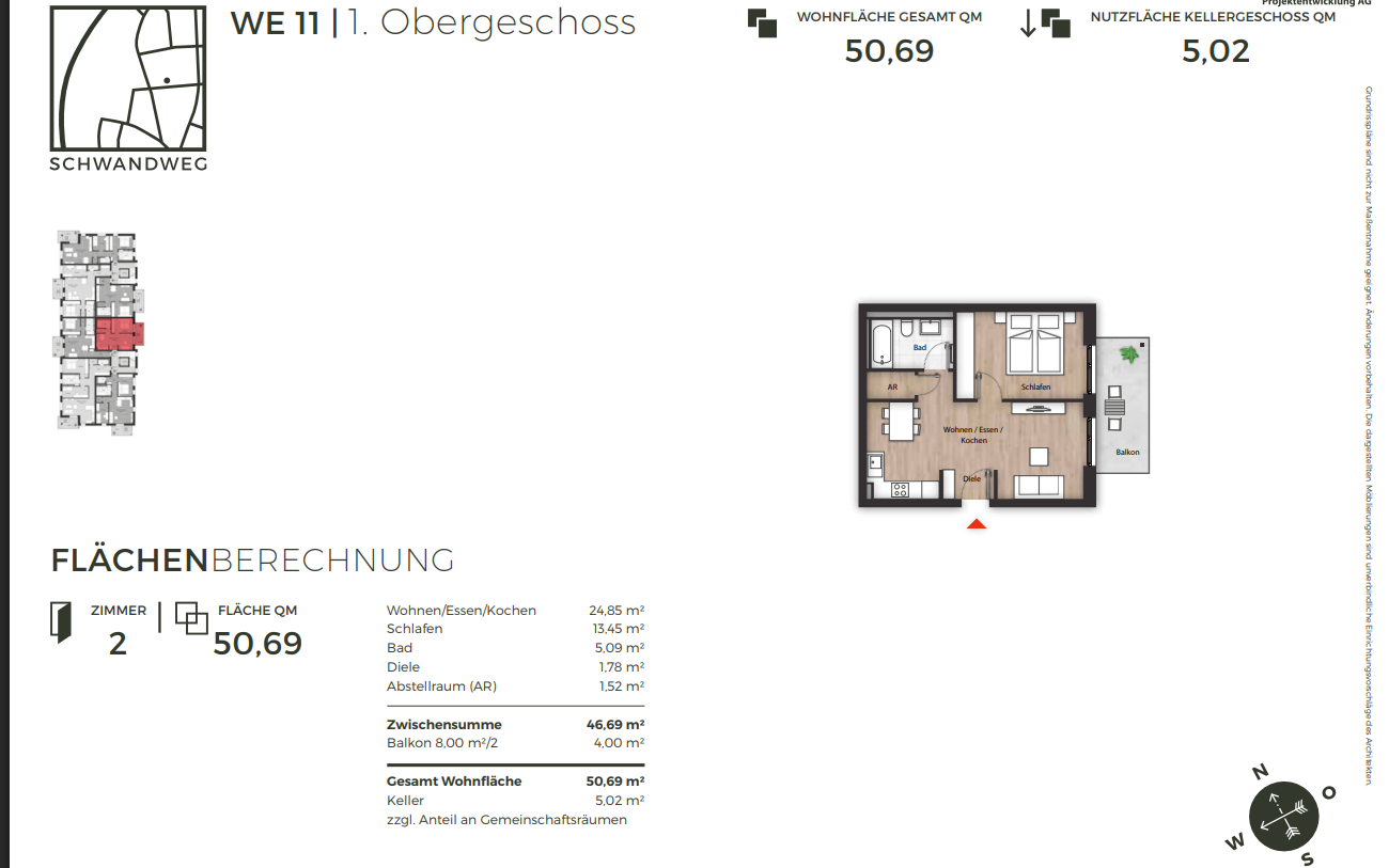 Moderne provisionsfreie 2-Zimmer-Wohnung in Fürth im jungen Neubau – Schwandweg 45, 90766 Fürth – Vorschaubild 14