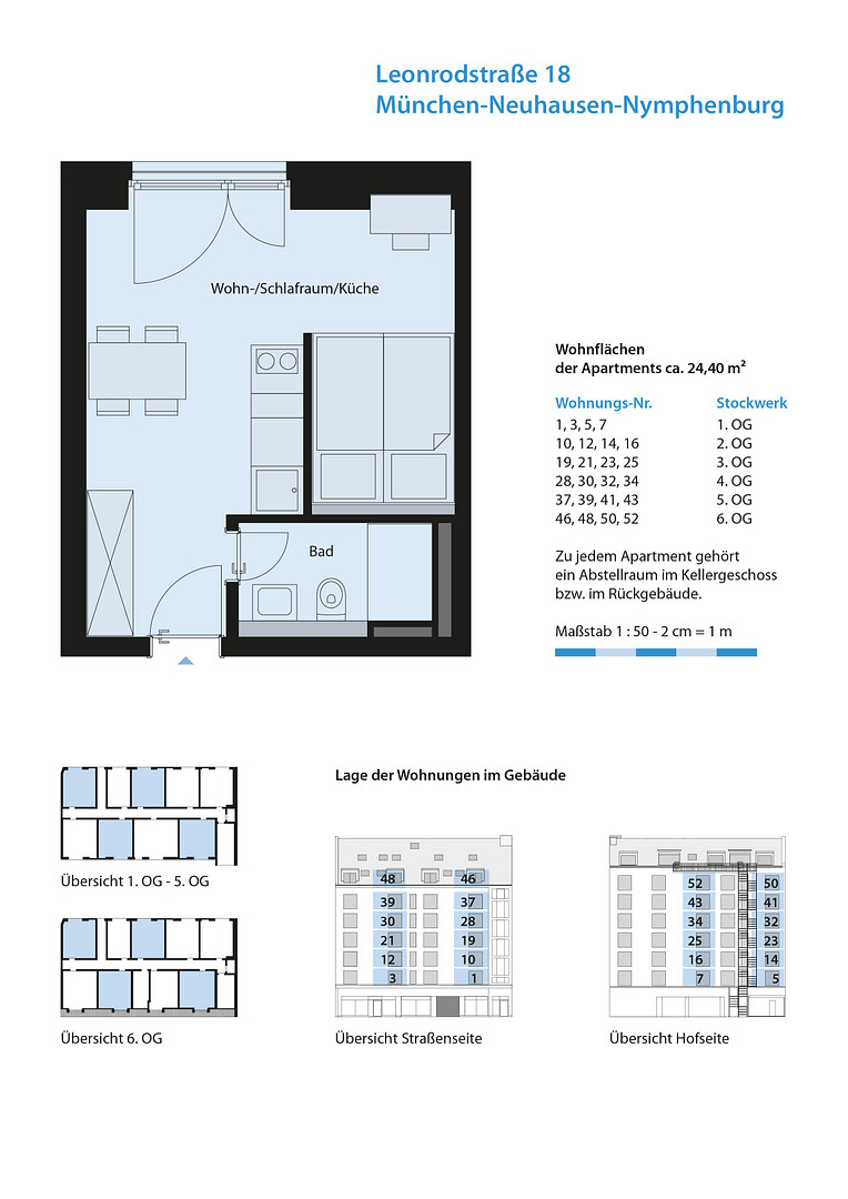 Leonovum - Apartments - Rotkreuzplatz (München-Neuhausen) - Erstbezug – Leonrodstrasse 18, 80634 München(Neuhausen) – Vorschaubild 6
