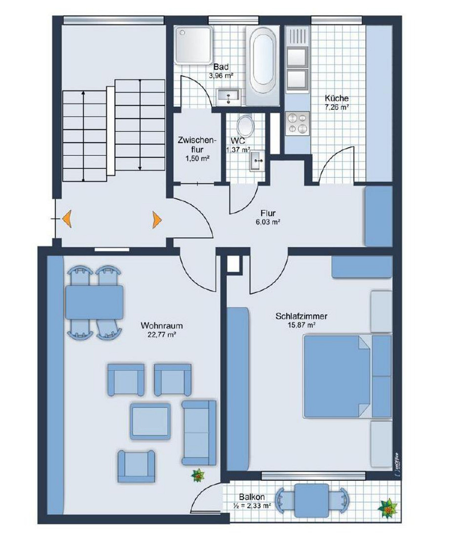 Frisch kernsanierte 2-Zimmer-Wohnung mit Balkon in Nürnberg – Erstbezug nach Sanierung – Nürnberg(Röthenbach) – Vorschaubild 11