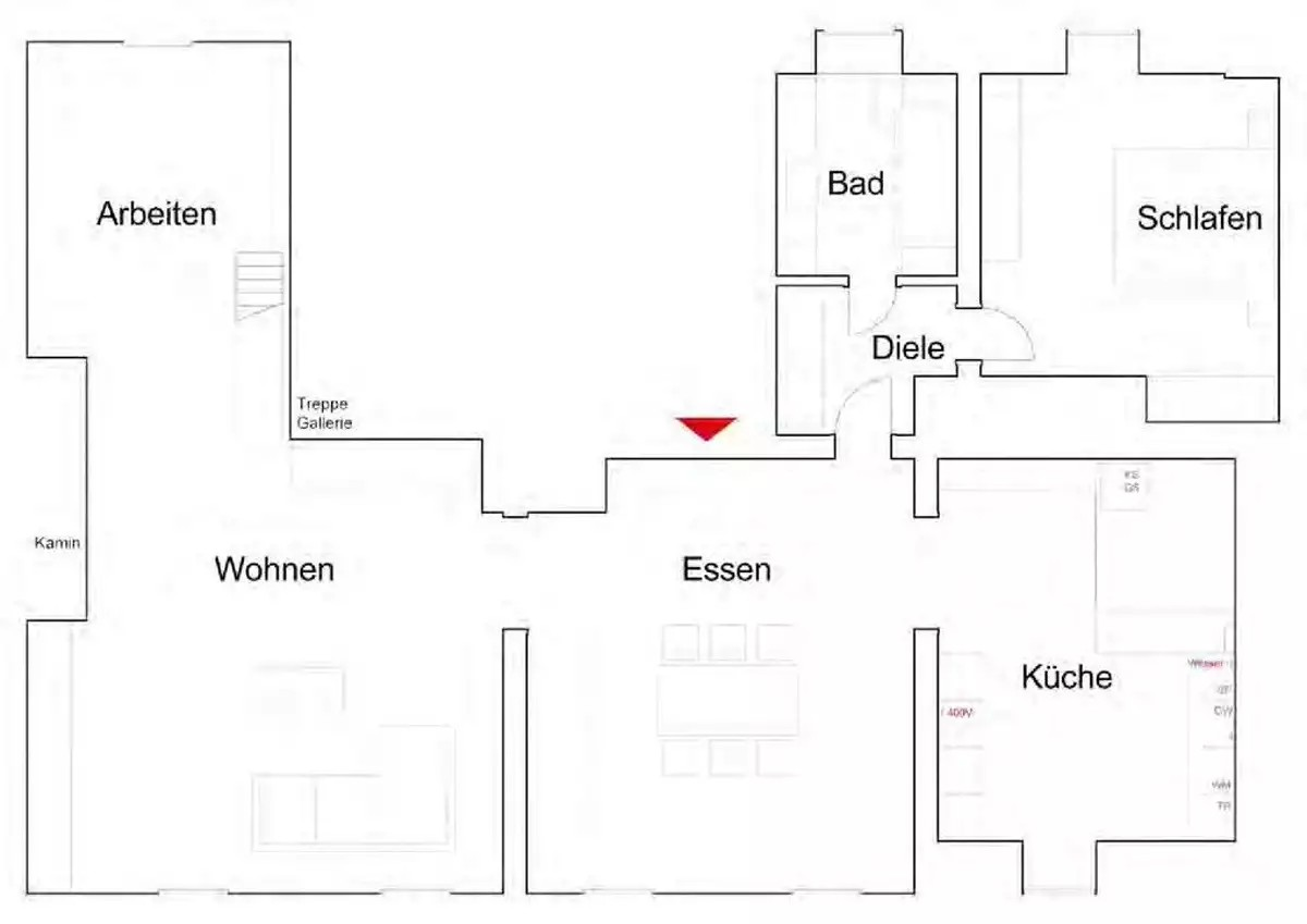 Großzügige individuelle Wohnung in Ehrenfeld mit hochwertiger Einbauküche – Venloerstrasse 528, 50825 Köln(Ehrenfeld) – Vorschaubild 10