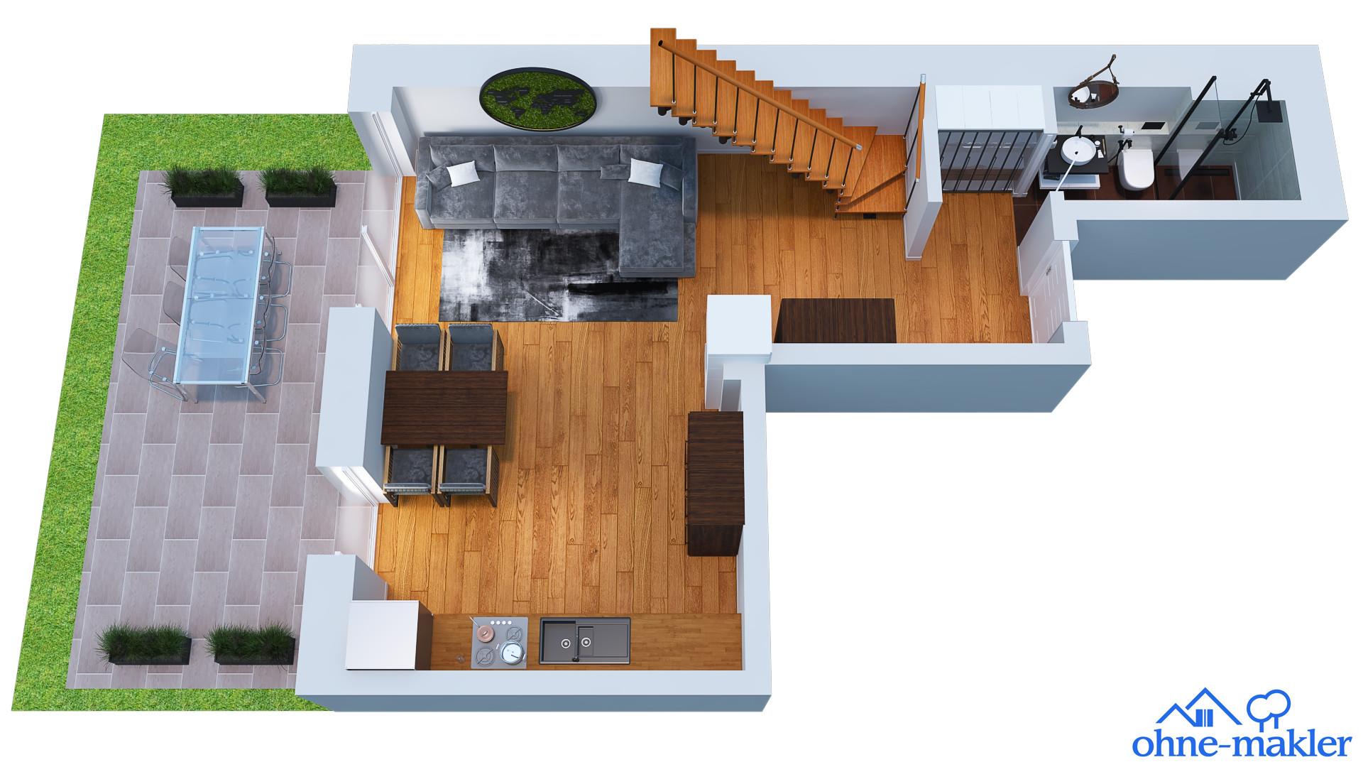 Modernes Reihenhaus im kernsanierten Hofensemble mit Wärmepumpe und langfristigem Mietverhältnis – 4249 Leipzig(Großzschocher) – Vorschaubild 13