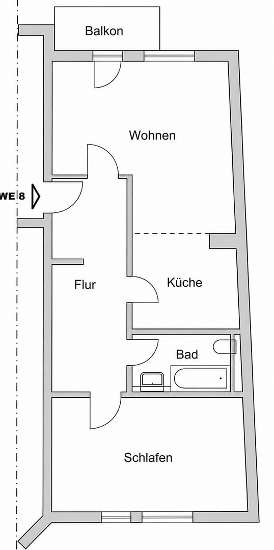 bezugsfreie renovierte 2 Zimmer Wohnung direkt am Körnerplatz provisionsfrei – Körnerstraße 38, 4107 Leipzig(Zentrum) – Vorschaubild 11