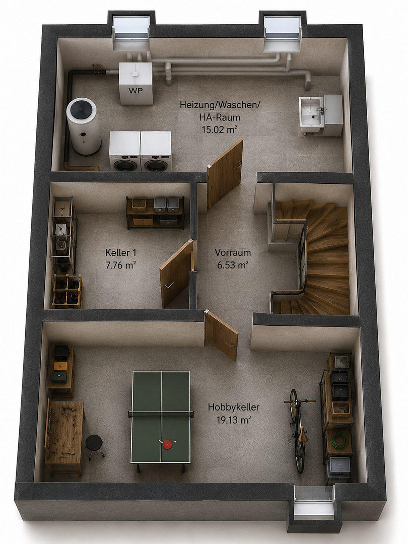 Exklusives A+ Neubau-Reihenhaus mit PV-Speicher, Premiumküche & Garten – Mering(Sankt Afra) – Vorschaubild 20