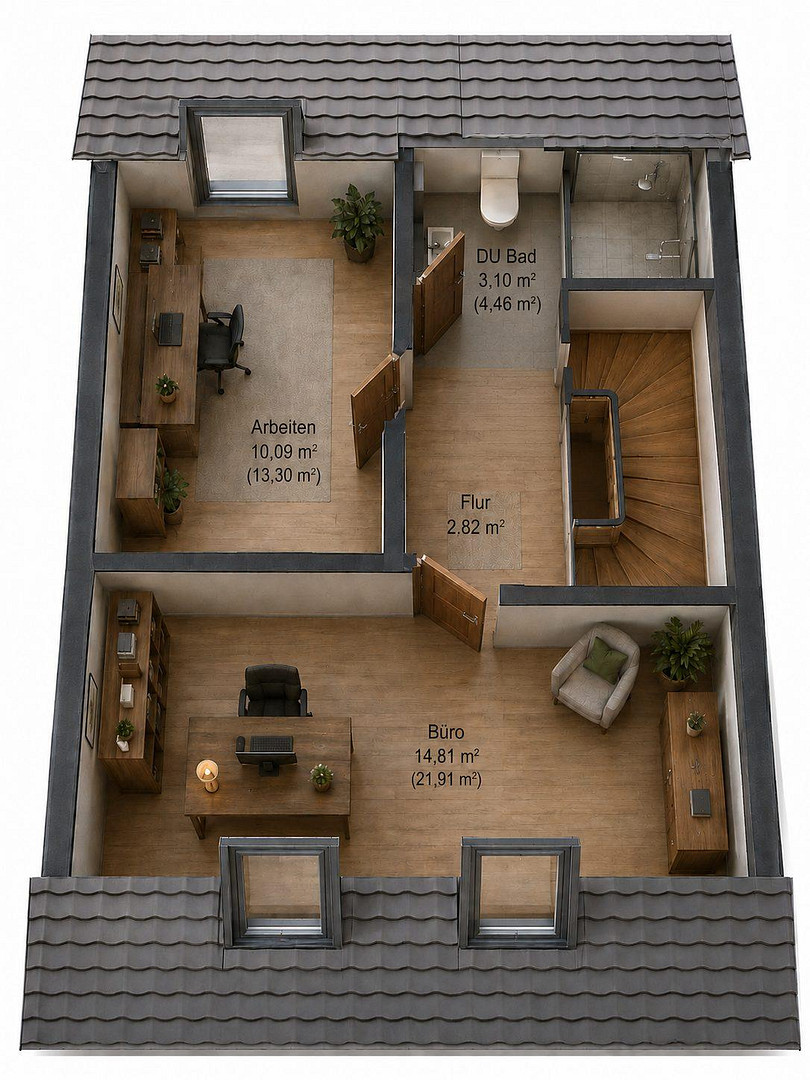 Exklusives A+ Neubau-Reihenhaus mit PV-Speicher, Premiumküche & Garten – Mering(Sankt Afra) – Vorschaubild 19