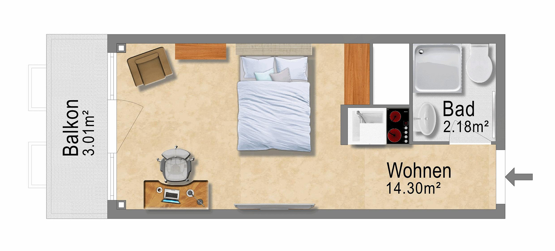 Traumrendite mit traumhaft ausgestattetem Apartment – Richard-Schirrmann-Straße 12, 55122 Mainz – Vorschaubild 10