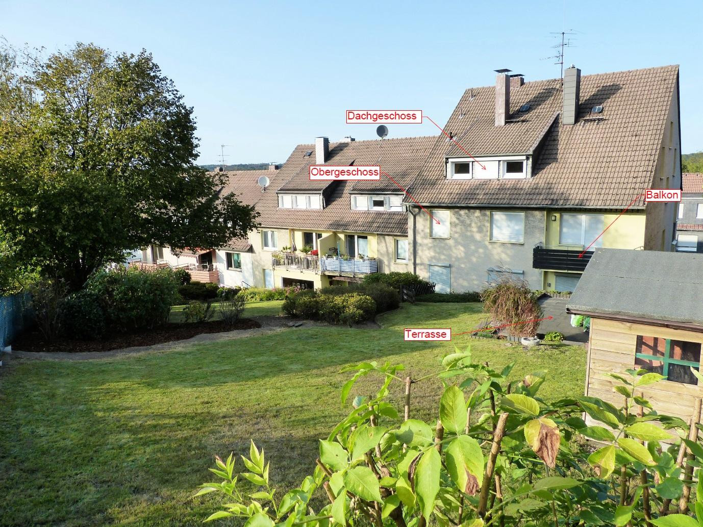 145 m²-Maisonette-Wohnung mit Balkon und Blick ins Grüne – Hägener Straße 61, 42855 Remscheid – Vorschaubild 2