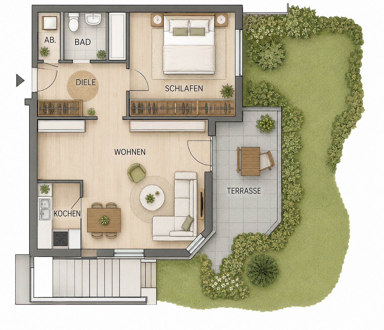 2-Zimmer Wohnung mit Terasse und TG-Stellplatz – Johannes-Eisenlohr-Straße 126, 72760 Reutlingen – Vorschaubild 8