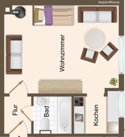Ruhig wohnen in zentraler Lage – gepflegte 1-Zimmer-Wohnung – Nürnberg(Galgenhof) – Vorschaubild 7