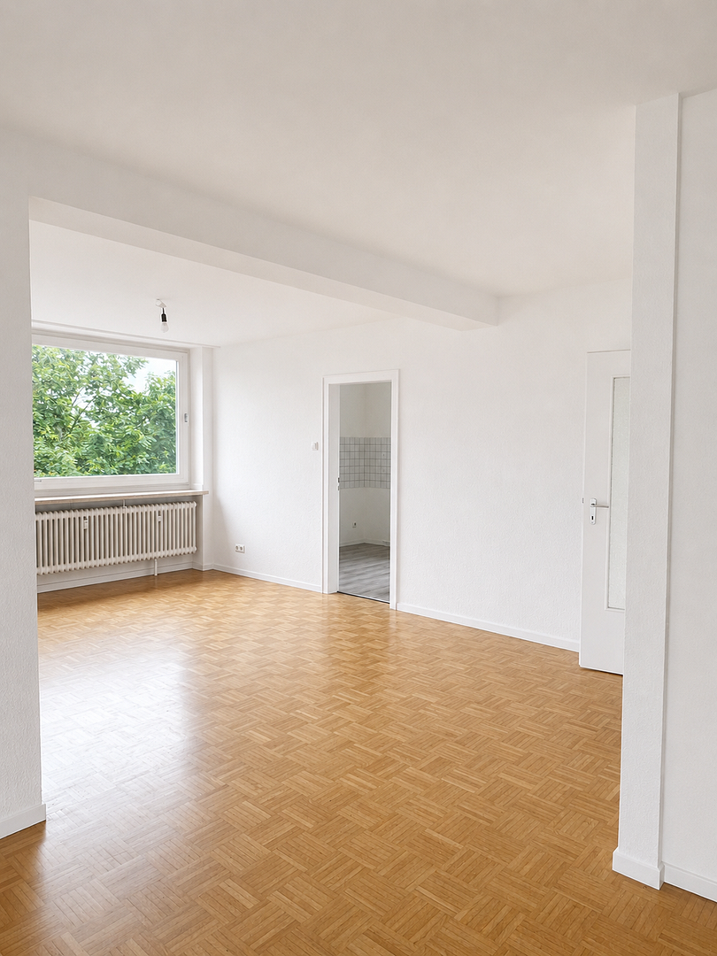 Frisch renovierte 2-Zimmer-Wohnung mit großem Balkon, neuer Einbauküche und Aufzug in Innenstadtlage – Barbarossastr. 43, 41061 Mönchengladbach(Innenstadt) – Vorschaubild 3