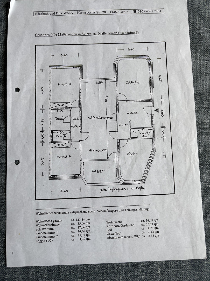 Geräumige, sonnige 4 Zimmerwohnung in Berlin Wittenau – Berlin(Wittenau) – Vorschaubild 5