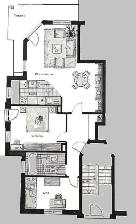 Hochwertige, renovierte EG-Wohnung mit kleinem Garten in ruhiger Lage. – Münster(Hiltrup) – Vorschaubild 5