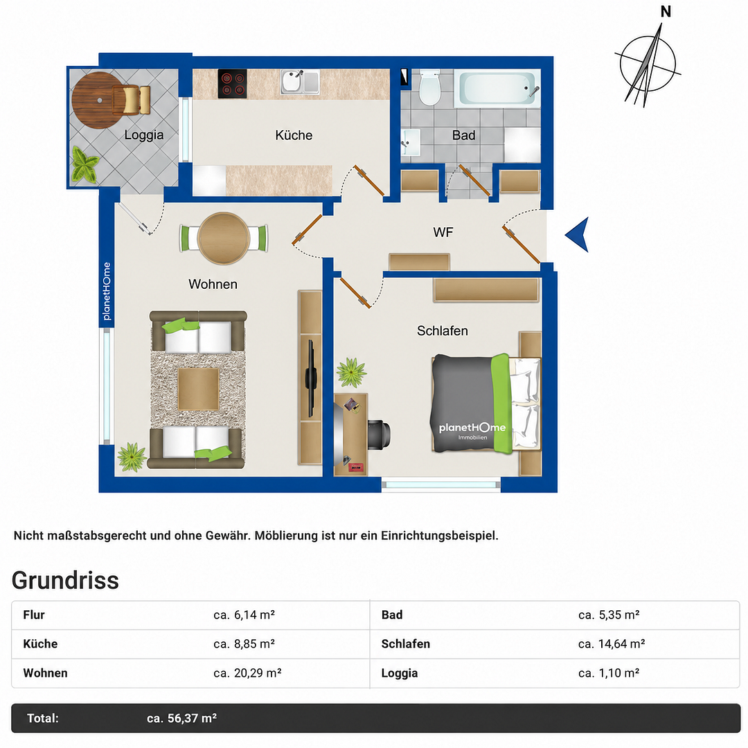 Renovierte 2-Zimmer-Wohnung in Altdorf ab Juli verfügbar – Altdorf – Vorschaubild 9