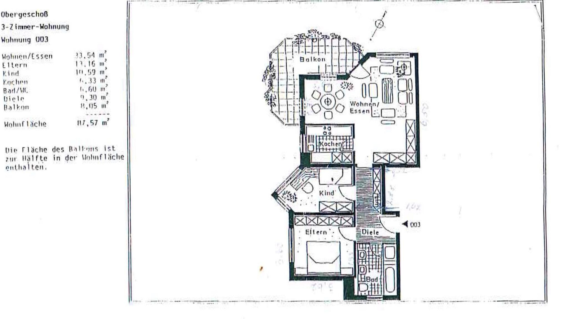 Helle 3,5-Zimmer-Wohnung mit großem Sonnenbalkon in ruhiger Sackgassenlage – August-Kayser-Straße 31, 75175 Pforzheim – Vorschaubild 12