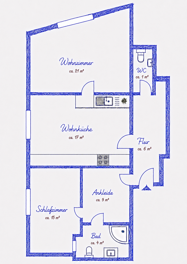 Jugendstil-Altbau im Münchner Westend: bezugsfertig & ruhige Innenhoflage – 80339 München(Schwanthalerhöhe) – Vorschaubild 24