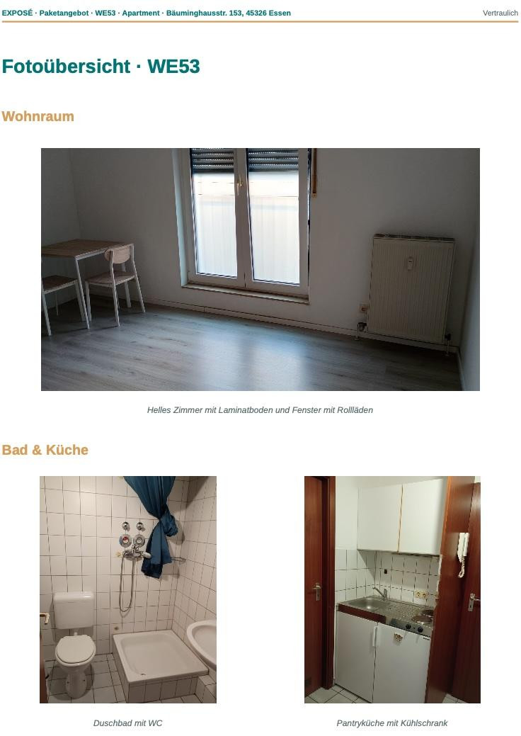 Essen, Altenessen-Süd: provisionsfreie Kapitalanlage 2 Appartements im Paket in Uni / City Nähe – Bäuminghausstr. 153, 45326 Essen(Altenessen-Süd) – Vorschaubild 2