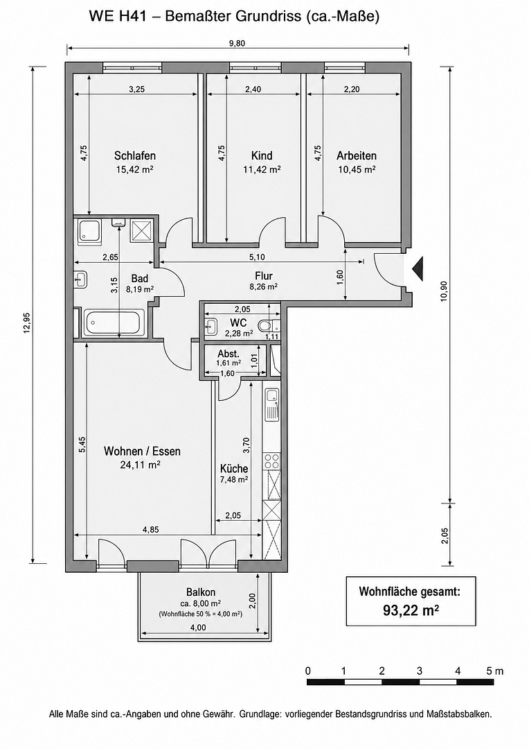 Barrierefreie 4-Zimmer-Endetagenwohnung mit Balkon und Tiefgarage mit Wallbox – Glasbläserhöfe 22, 21035 Hamburg(Bergedorf) – Vorschaubild 24