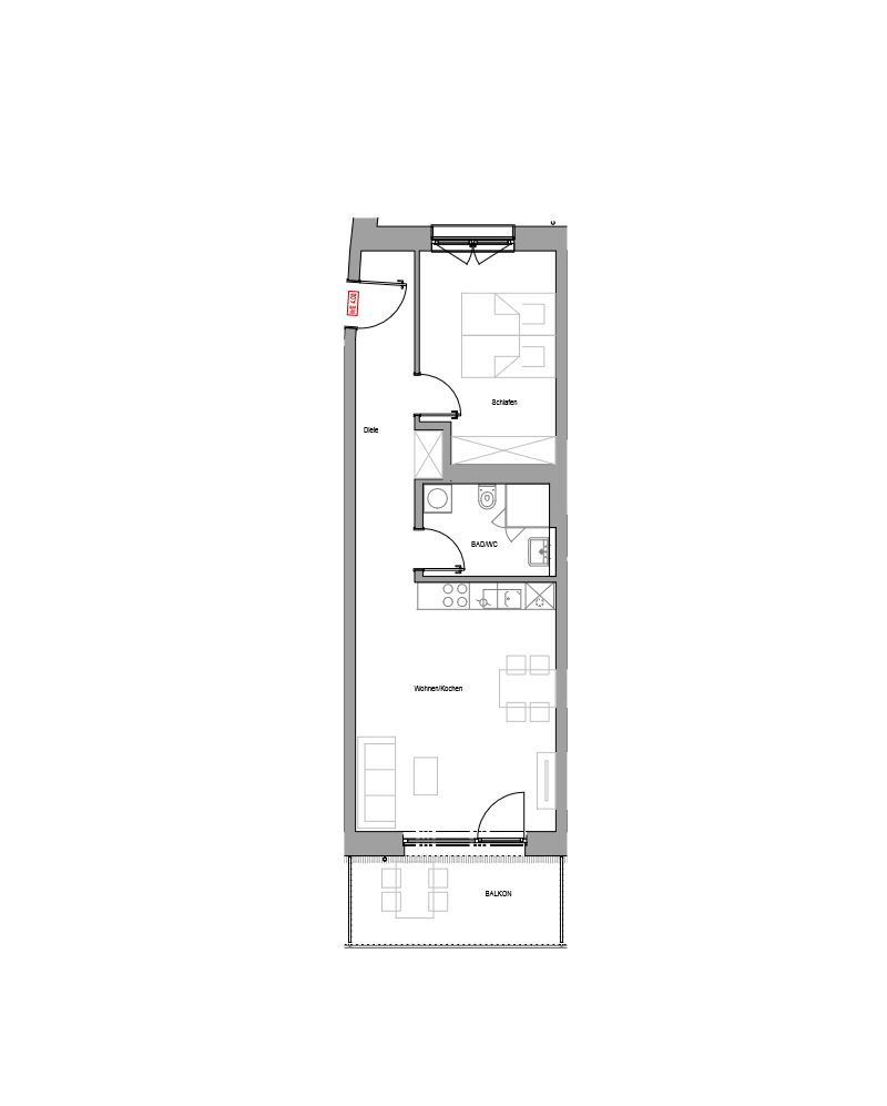 **Möbelgutschein** Hochwertige 2-Zimmer Wohnung im Neubau! – Kreuzsteinstraße 7-9, 90439 Nürnberg(Schweinau) – Vorschaubild 7