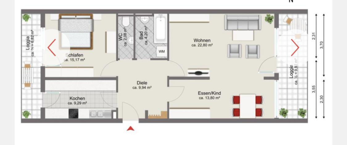 Modernisierte 3-Zimmer-Wohnung mit 2 Loggien, Garage & Aufzug – Wilhelm-Hauff-Str.31, 86161 Augsburg(Spickel-Herrenbach) – Vorschaubild 13