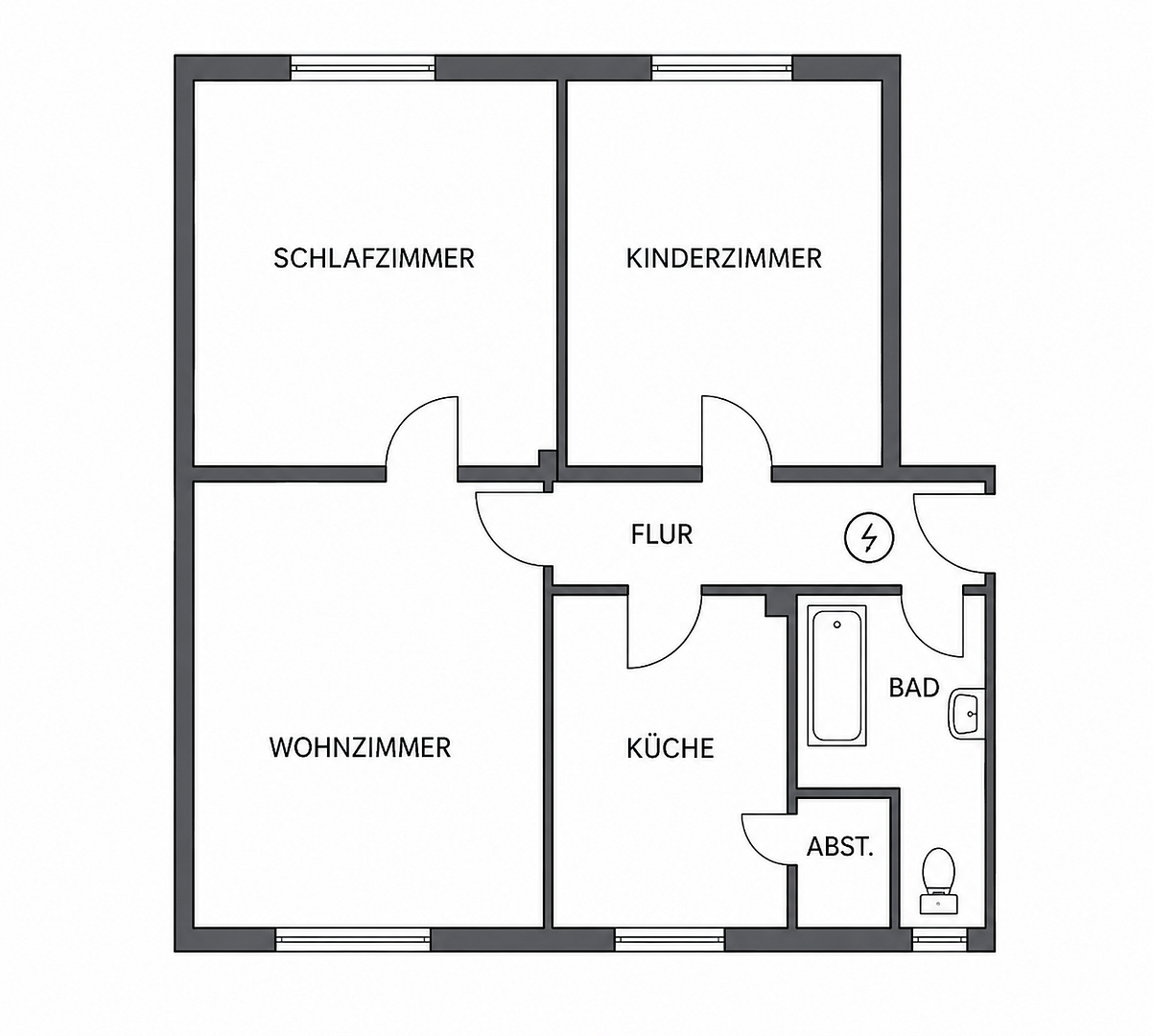 Helle 3-Zimmer Wohnung direkt neben den Barmer Anlagen – Wuppertal(Heckinghausen) – Vorschaubild 7