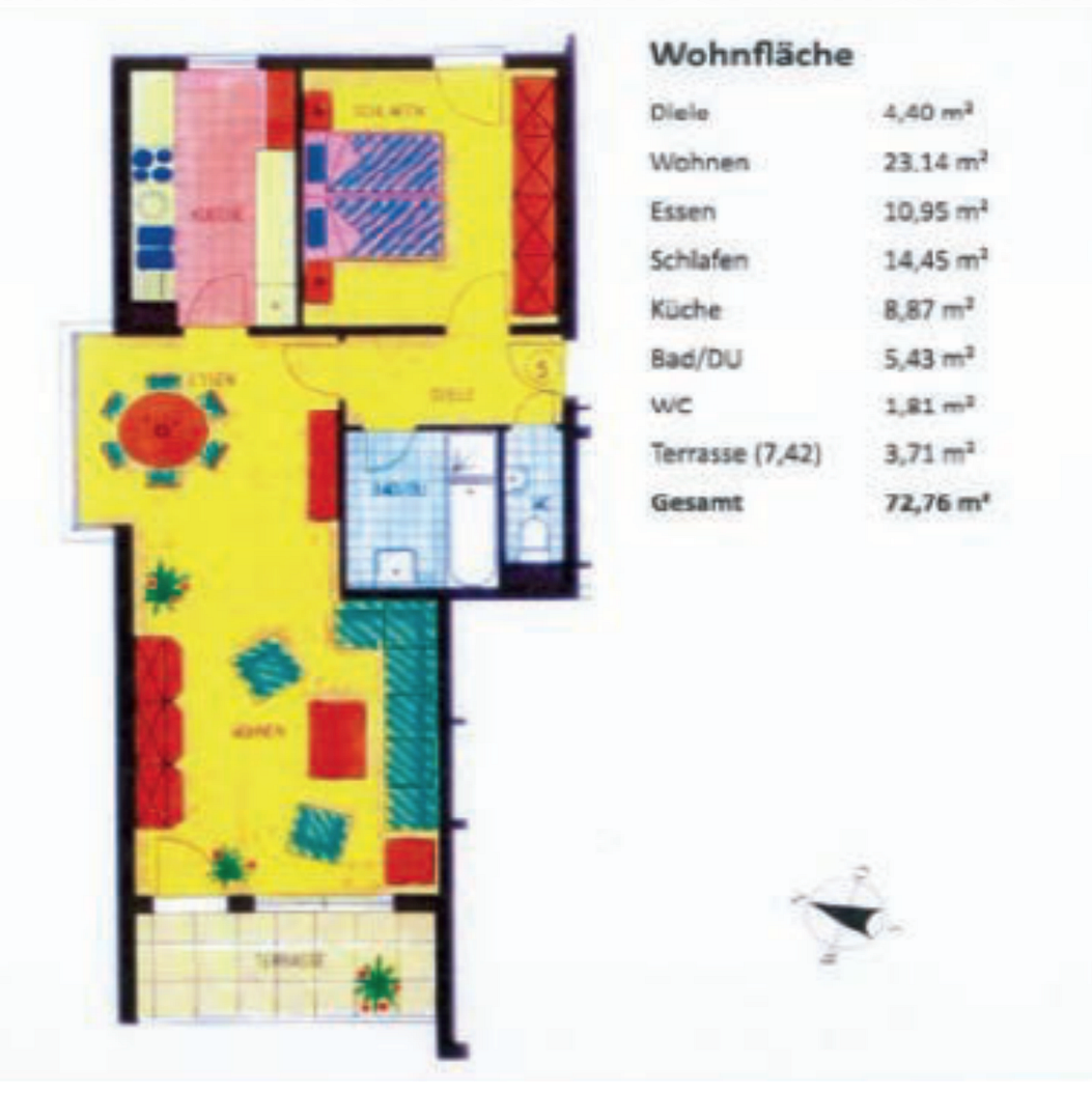 Pforzheim 2,5‑Zimmer Terrassenwohnung, TG‑Stellplatz, ruhige Lage Rodgebiet, sofort verfügbar – Lameystraße 26, 75173 Pforzheim – Vorschaubild 12