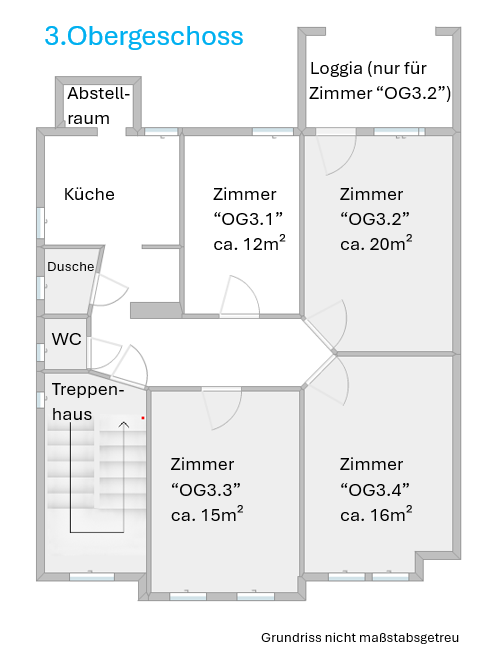 WG-Zimmer für Studenten & Azubis - Top Lage Westerberg – Nobbenburger Straße 8, 49076 Osnabrück – Vorschaubild 5