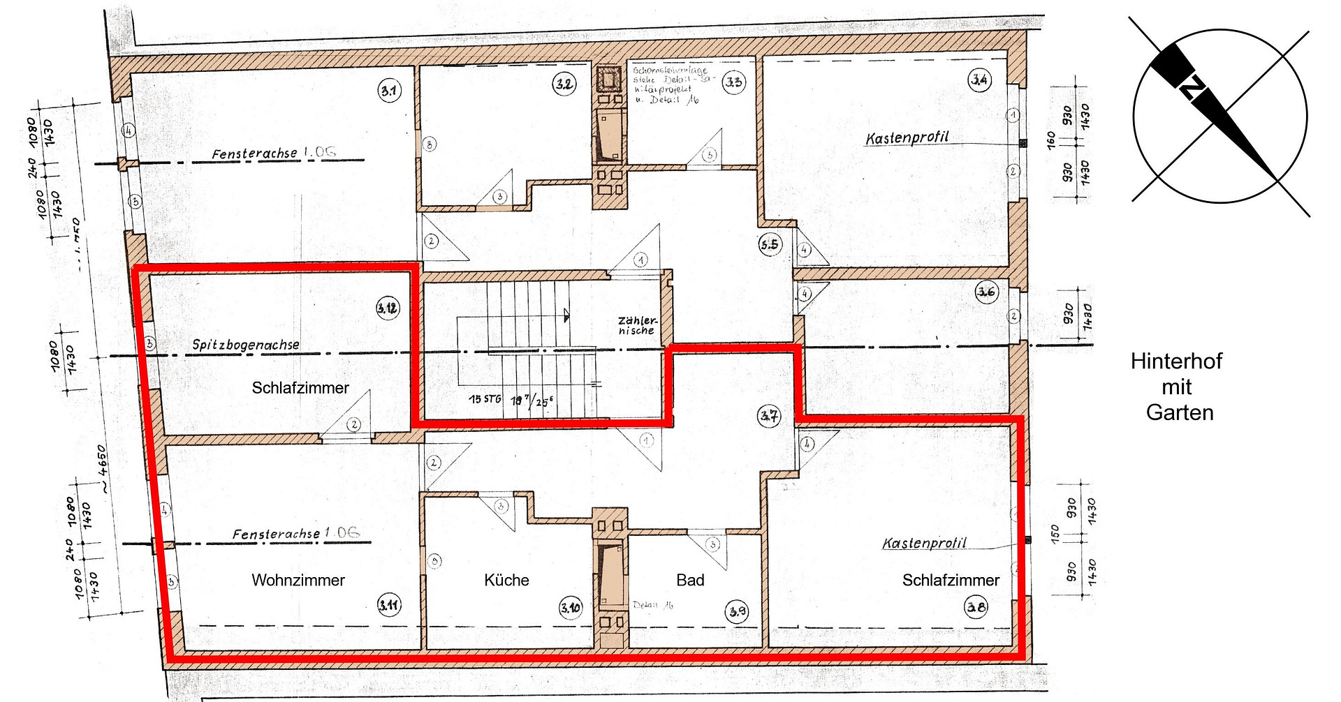 Provisionsfrei: Freundliche, gepflegte 3 Zi-Wohnung im Herzen der Altstadt Stralsunds – Langenstraße 71, 18439 Stralsund – Vorschaubild 9