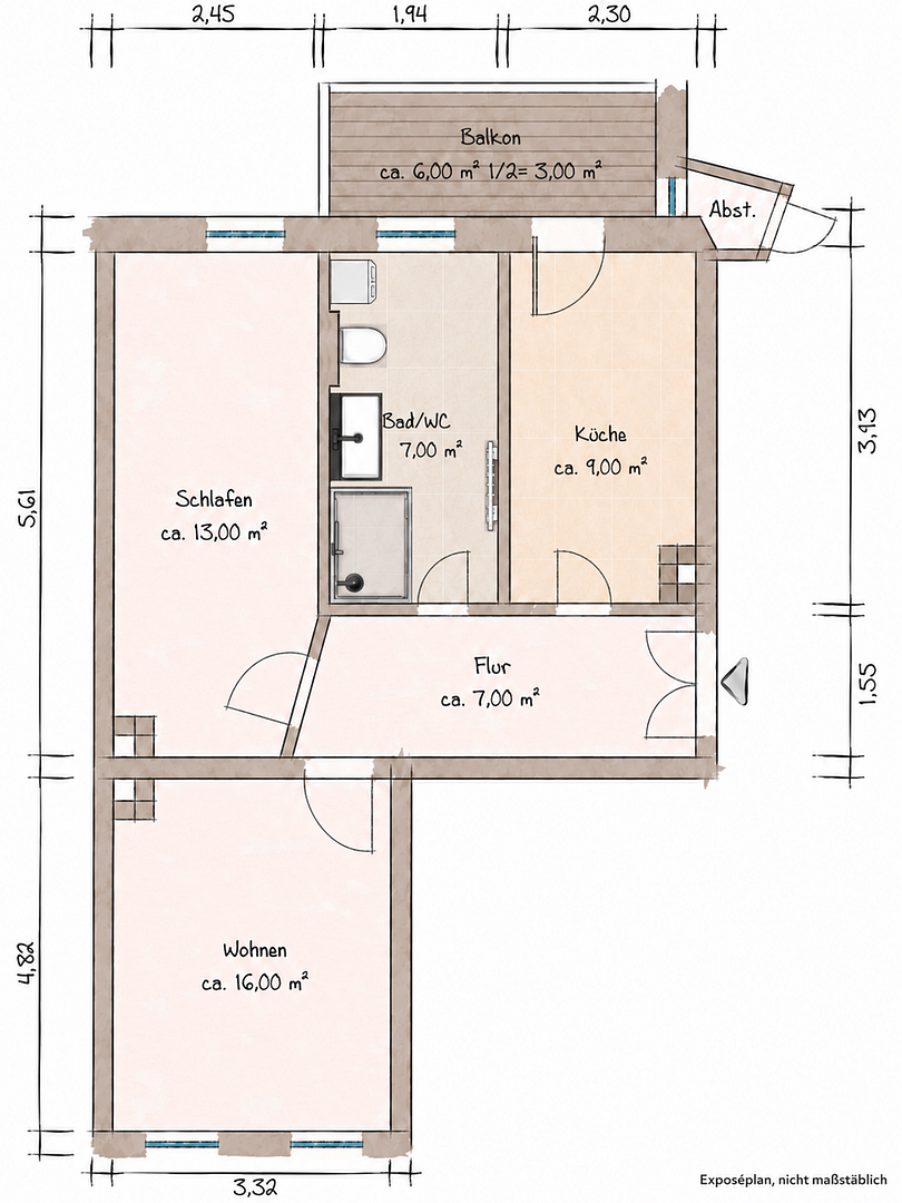 *Frisch Modernisiert: 2-R Altbau in Leipzig Stötteritz | Provisionsfrei | 4% Rendite + 4,25% AfA* – Leipzig(Stötteritz) – Vorschaubild 14