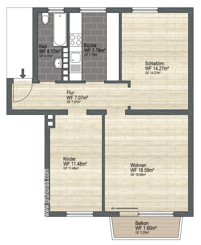 Zwischen Lister Meile und Eilenriede: Frisch sanierte 3 Zimmer Wohnung mit Balkon – Bödekerstraße 2, 30161 Hannover(Oststadt) – Vorschaubild 9