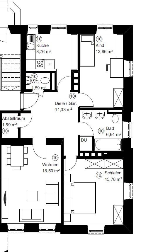 3 Zimmer-Wohnung im Herzen Augsburgs – Vogelmauer 45, 86152 Augsburg(Innenstadt) – Vorschaubild 12