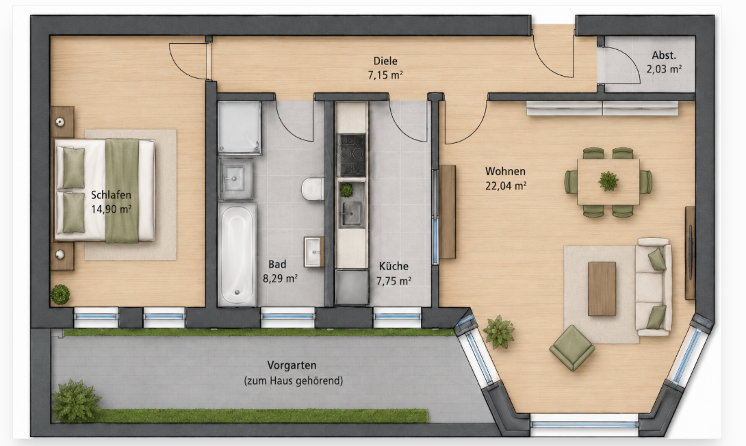 6% Rendite - neu modernisiert & vermietet: energieeffizienter Wohntraum, EBK, Wellness-Bad, Top-Lage – Chemnitz(Kaßberg) – Vorschaubild 18