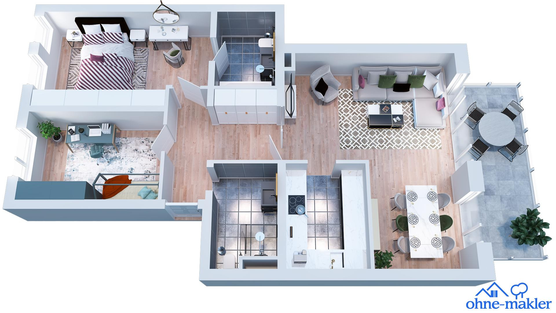 Tolle Wohnung mit großem Balkon in Kaiserswerth – Arnheimer Str. 144a, 40489 Düsseldorf(Kaiserswerth) – Vorschaubild 17