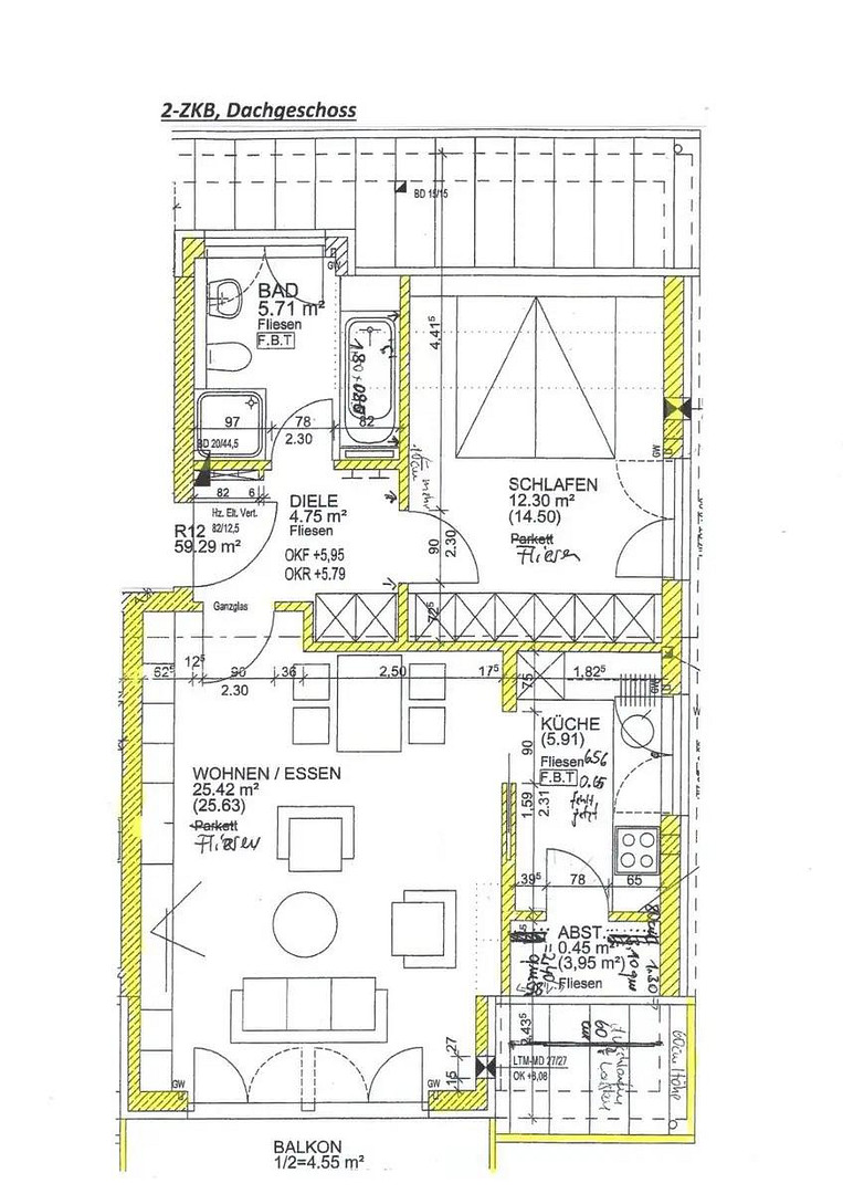 Hochwertige und neuwertige 2-Zimmer-Dachgeschosswohnung mit Einbauküche – Ingolstadt(Haunwöhr) – Vorschaubild 7
