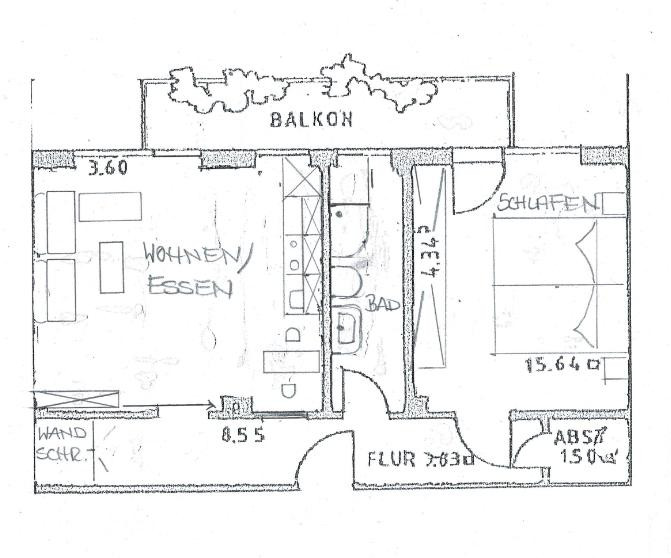 Neustadt: bezugsfreie 2 Zimmer ETW mit Balkon im beliebten "Flüsseviertel" in der Bremer Neustadt – Bremen(Neustadt) – Vorschaubild 22