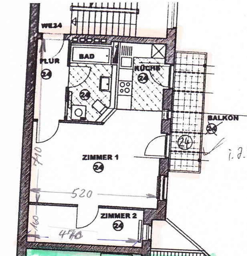 Bezugsfreie 2-Zimmer Altbauwohnung mit Südwest-Balkon im Florakiez – Schulstr. 28, 13187 Berlin(Pankow) – Vorschaubild 18