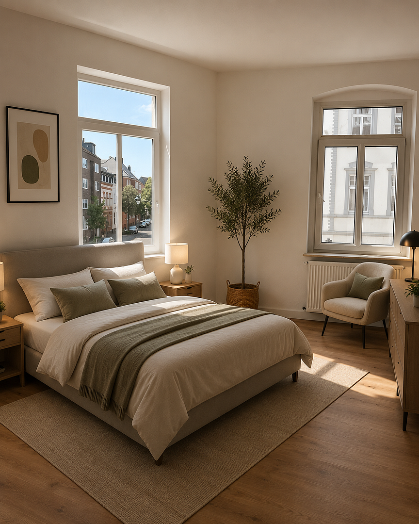 Helle bezugsfreie, renovierte 3,5-Zi-Altbauwohnung mit neuer EBK in Düsseldorf-Alt Eller – Düsseldorf(Eller) – Vorschaubild 7