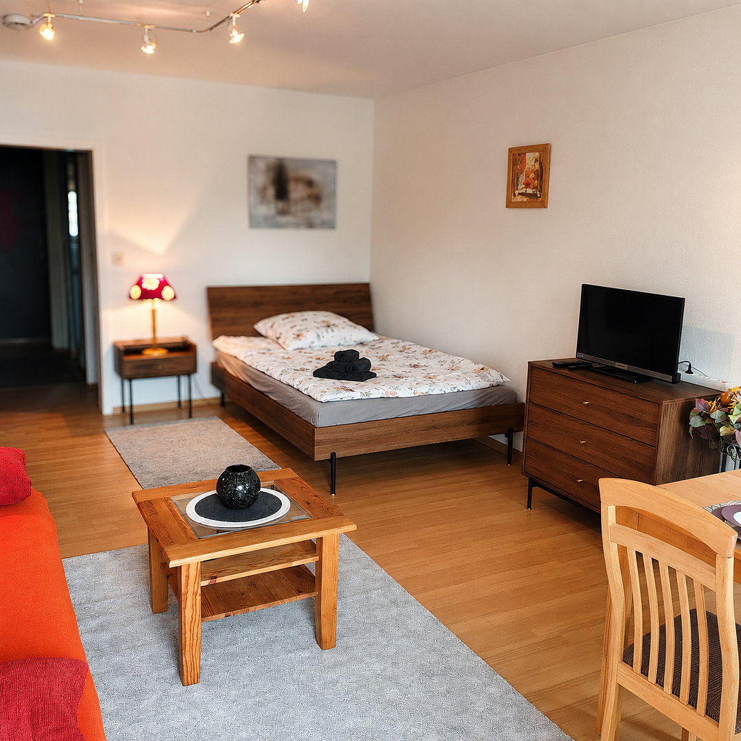 Möbliertes 1 Zimmer Wohnung mit Balkon, Stellplatz und Pauschalmiete – Hannover(Bemerode) – Vorschaubild 2