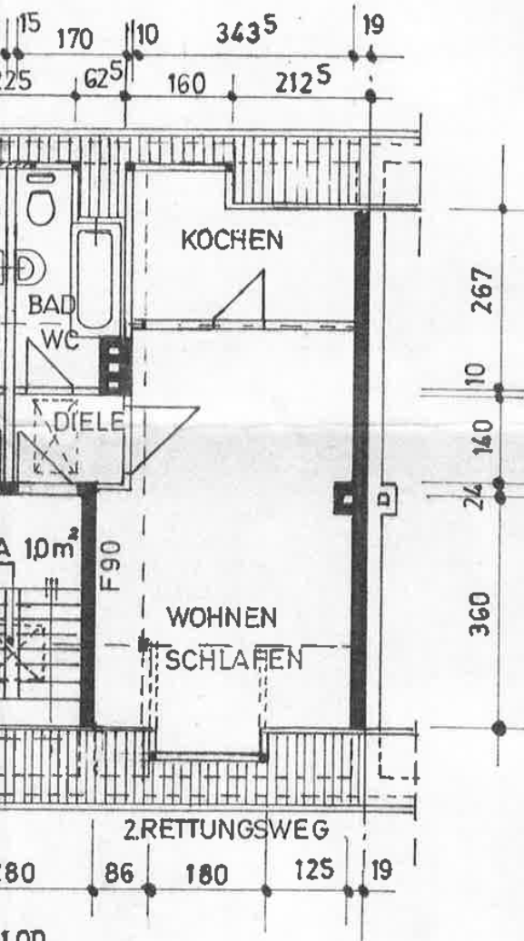 Renovierte Einzimmerwohnung mit Spitzgiebel mit guter Unianbindung – Sybelstr. 64, 45145 Essen(Frohnhausen) – Vorschaubild 6