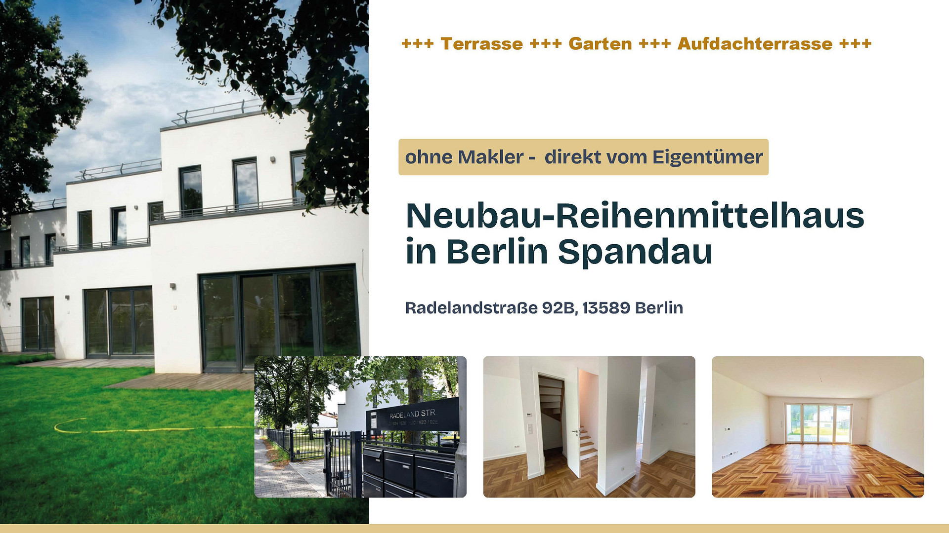 Modernes Reihenhaus mit Garten und Dachterrasse - ohne Makler! – Radelandstr. 92 B, 13589 Berlin(Hakenfelde) – Vorschaubild 2