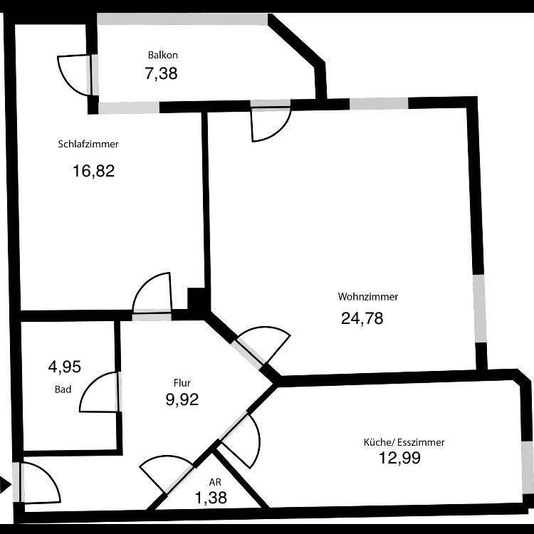 Nähe Klinikum Fürth - Gepflegte 2-Zimmer-Wohnung – Fürth – Vorschaubild 18
