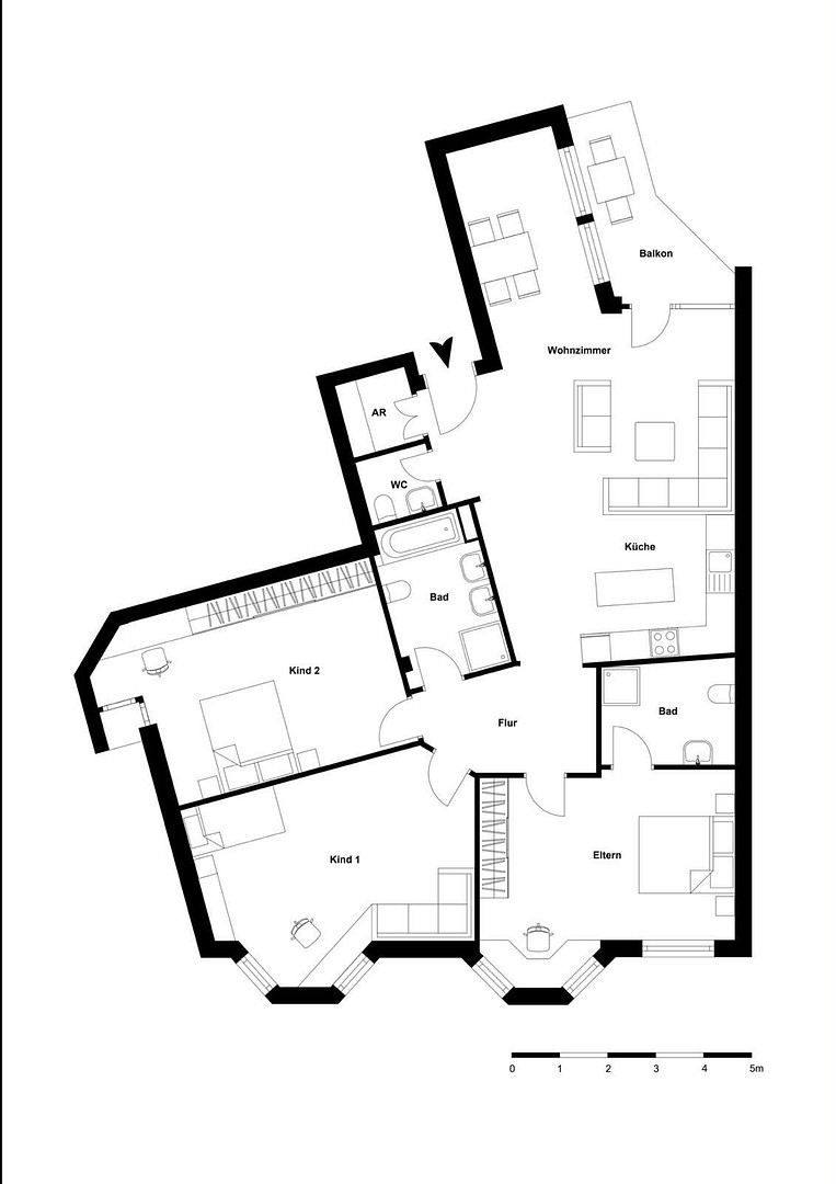 Großzügige 4-Zimmer-Wohnung mit ca. 135 m², Balkon, 2 Bädern, Aufzug und Garage in Düsseldorf-Bilk – 40223 Düsseldorf(Bilk) – Vorschaubild 24