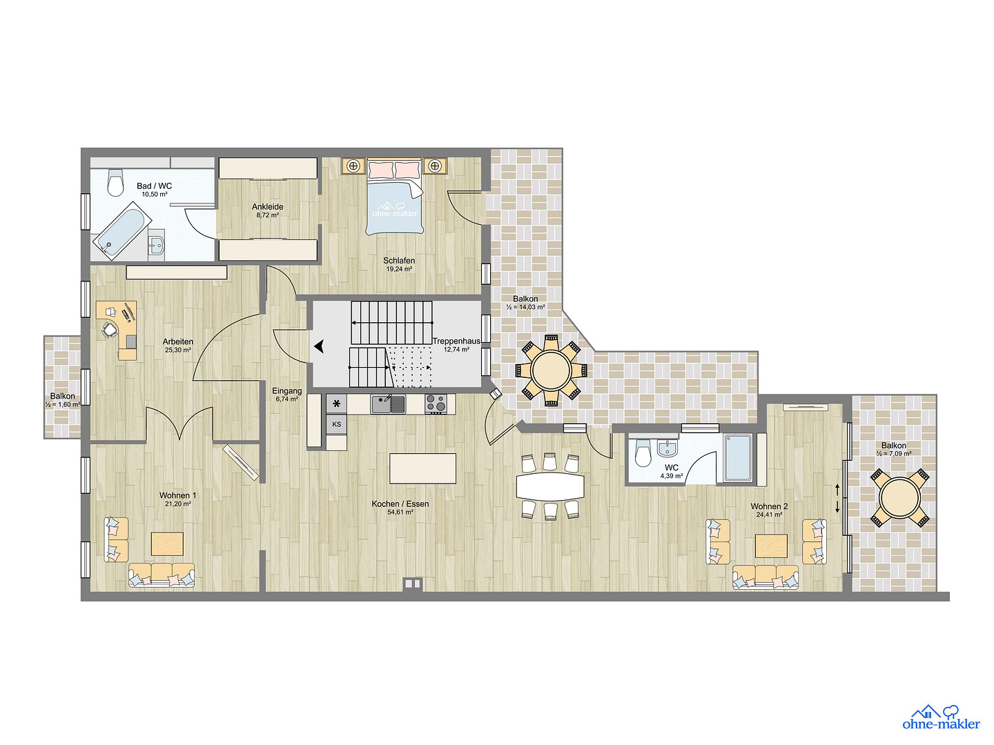Großzügige, moderne Altbauwohnung Karlsruhe Innenstadt (West) – Karlsruhe(Innenstadt-West) – Vorschaubild 21