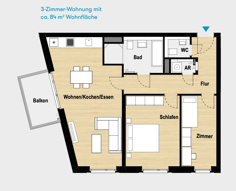 Exklusive 3-Zimmer-Neubauwohnung mit Balkon, EBK & Tiefgarage in Hamburg-Rothenburgsort – Foto 21