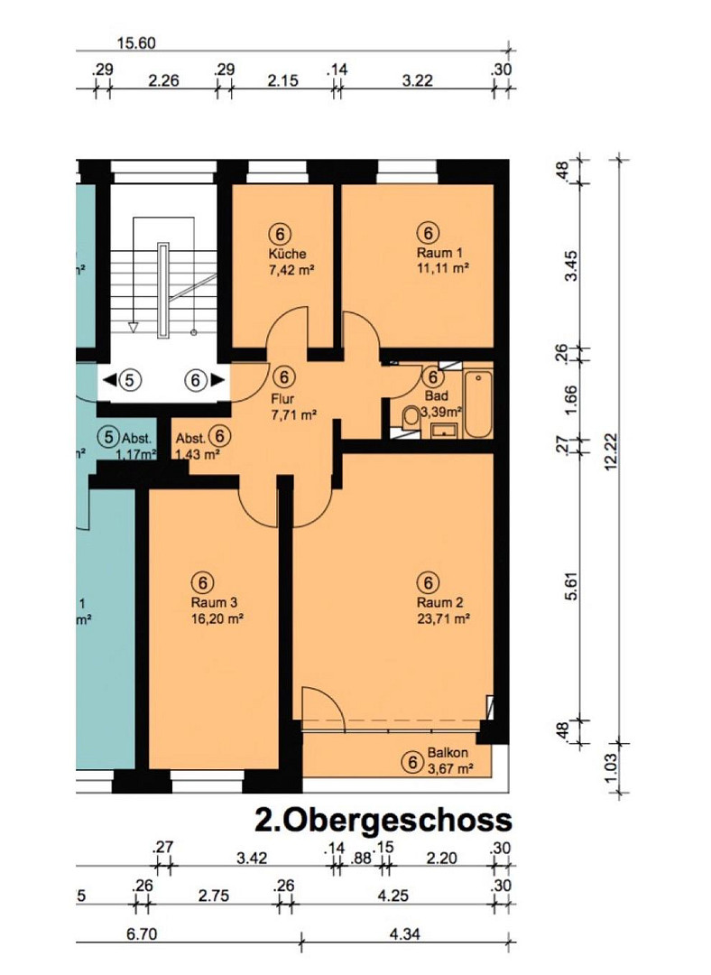 Helle 3-Zimmer-Wohnung mit Balkon & TG Stellplatz in HH-Hohenfelde - (frei lieferbar) – 22087 Hamburg(Hohenfelde) – Vorschaubild 17