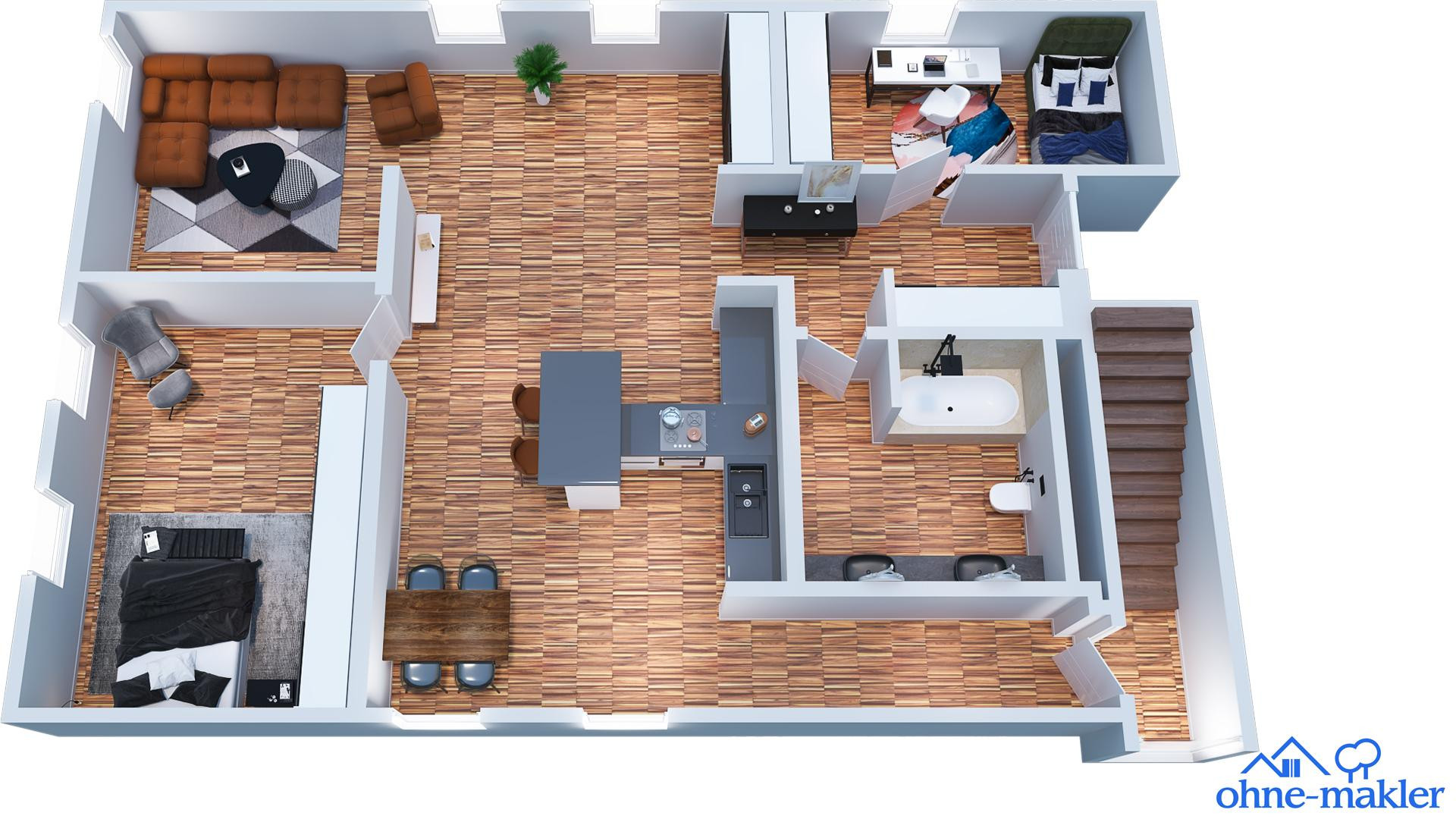 Traumhafte Dachterrassenwohnung – Hardenstraße 16, 80935 München(Hasenbergl) – Vorschaubild 18