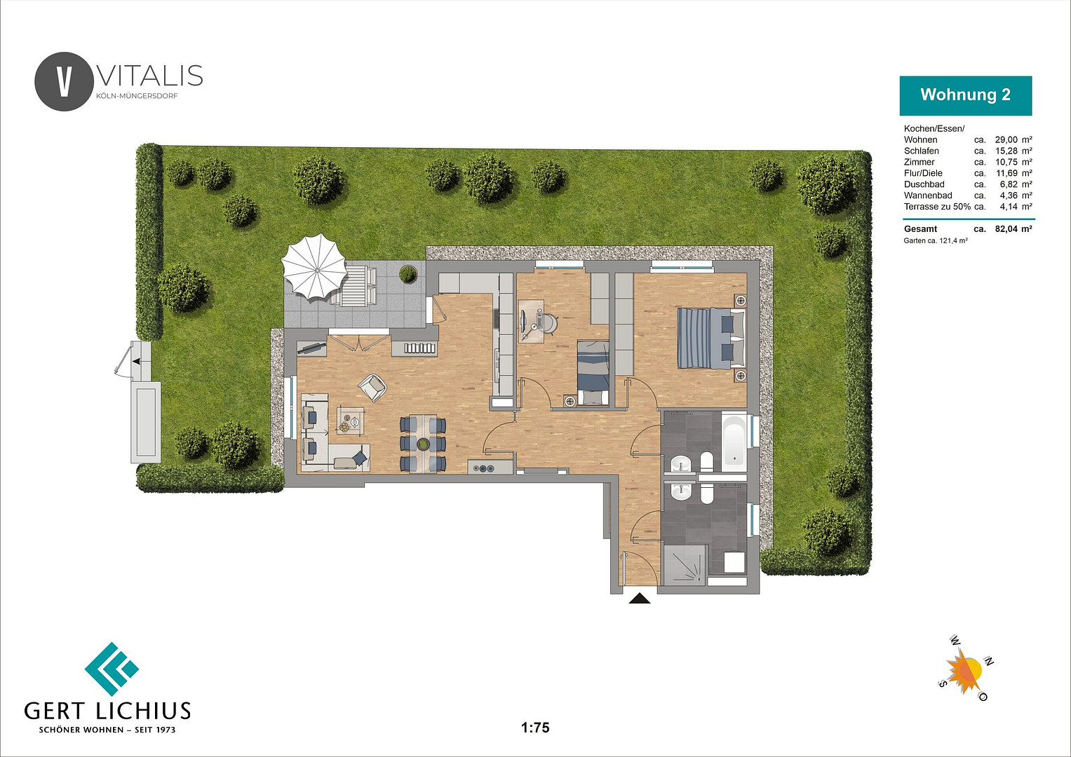 Platz für die ganze Familie: Erdgeschosswohnung mit großem Garten, Köln Müngersdorf – 50933 Köln(Müngersdorf) – Vorschaubild 6