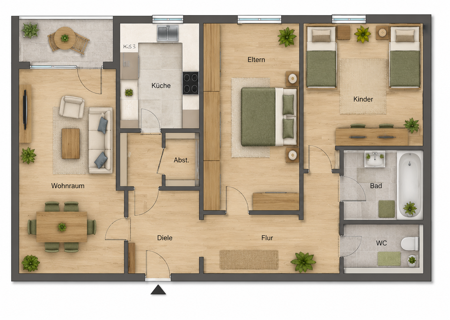 Top renovierte 83 m² Kapitalanlage – über 6 % Mietrendite, Studenten-WG – Herrenbachstrasse, 86161 Augsburg(Spickel-Herrenbach) – Vorschaubild 9