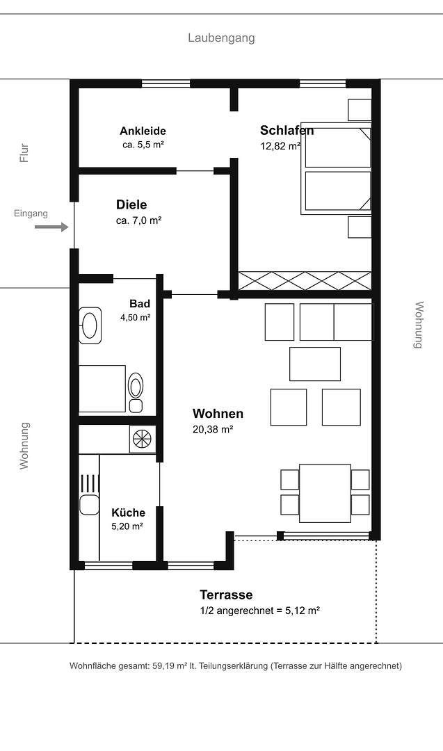 Betreutes Wohnen mit Dachterrasse: Weitblick über den Stadtwald, bezugsfertig und provisionsfrei – Rehhofstr. 142, 90482 Nürnberg(Laufamholz) – Vorschaubild 18